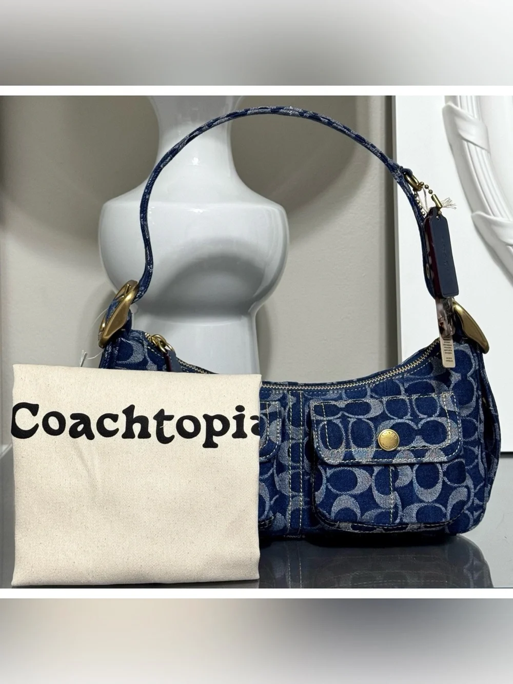 Coach adjustable acrylic strap